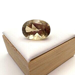 Faceted Oval Smoky Quartz Loose Gemstone 15mm Length